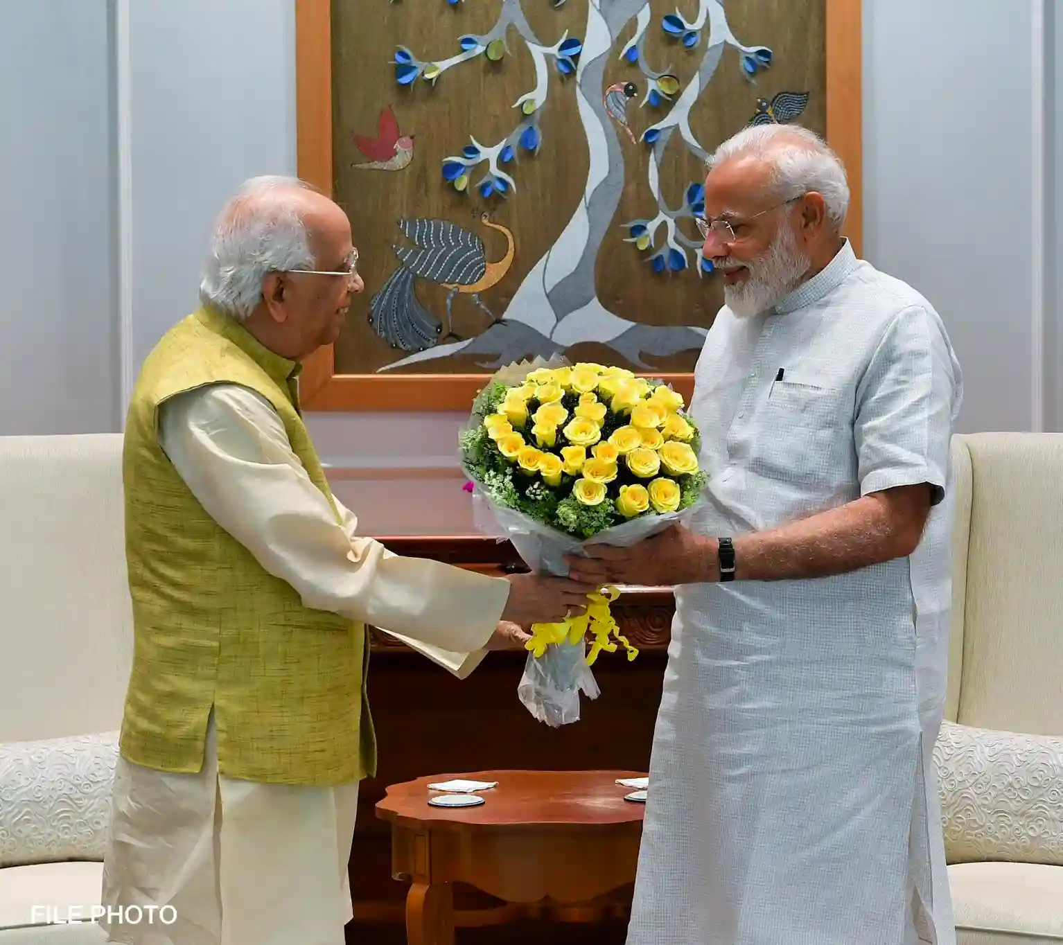 Keshari Nath Tripathi with PM modi