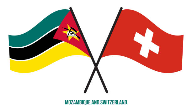 Mozambique and Switzerland flags